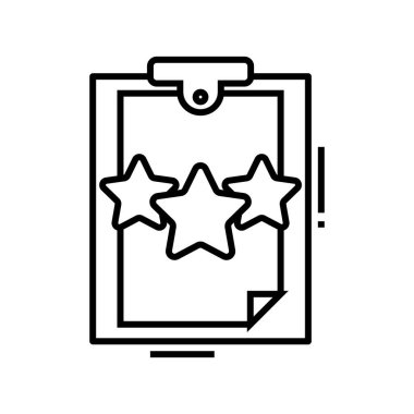 Etkili iş çizgisi simgesi, konsept işareti, taslak vektör çizimi, doğrusal sembol.