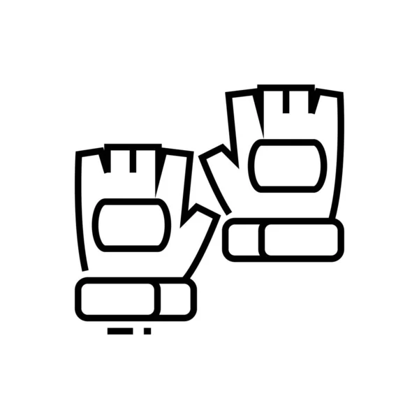 Gants frofessionnels icône de ligne, signe conceptuel, illustration vectorielle de contour, symbole linéaire . — Image vectorielle
