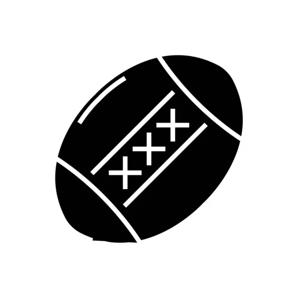 Baseballball schwarzes Symbol, Konzeptillustration, Vektor flaches Symbol, Glyphen-Zeichen. — Stockvektor