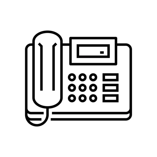 Fax enhet linje ikon, begrepp tecken, kontur vektor illustration, linjär symbol. — Stock vektor