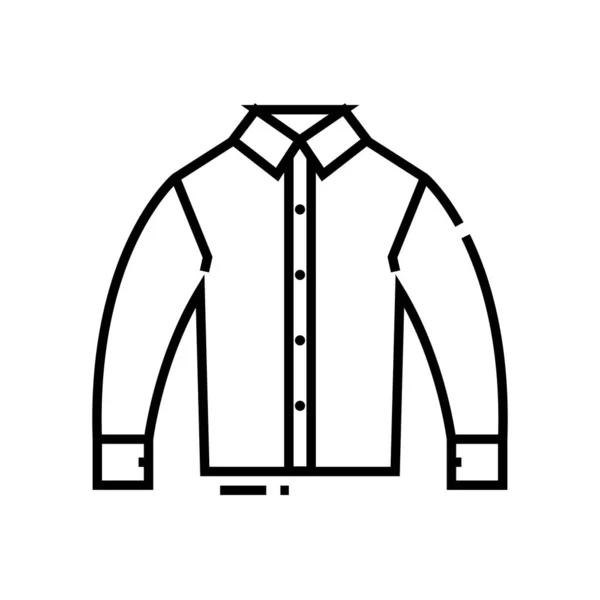 Moda ceketi çizgisi simgesi, kavram işareti, taslak vektör çizimi, doğrusal sembol. — Stok Vektör