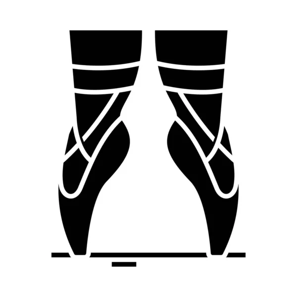 Saisons de ballet icône noire, illustration de concept, symbole plat vectoriel, signe de glyphe . — Image vectorielle