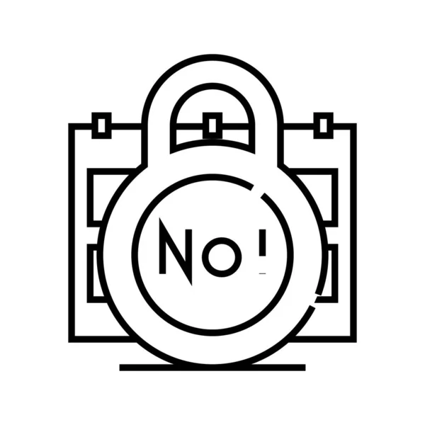 Icono de línea de peso prohibido, signo de concepto, ilustración de vectores de contorno, símbolo lineal . — Vector de stock