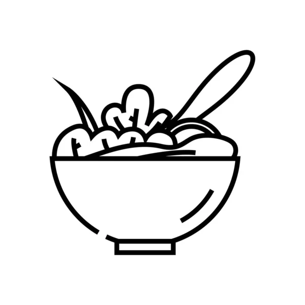 Ikona čerstvé potravinové linky, koncept, obrysová vektorová ilustrace, lineární symbol. — Stockový vektor