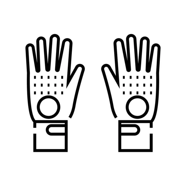 Ikona linii rękawic ogrodowych, znak koncepcyjny, ilustracja wektora zarysu, symbol liniowy. — Wektor stockowy