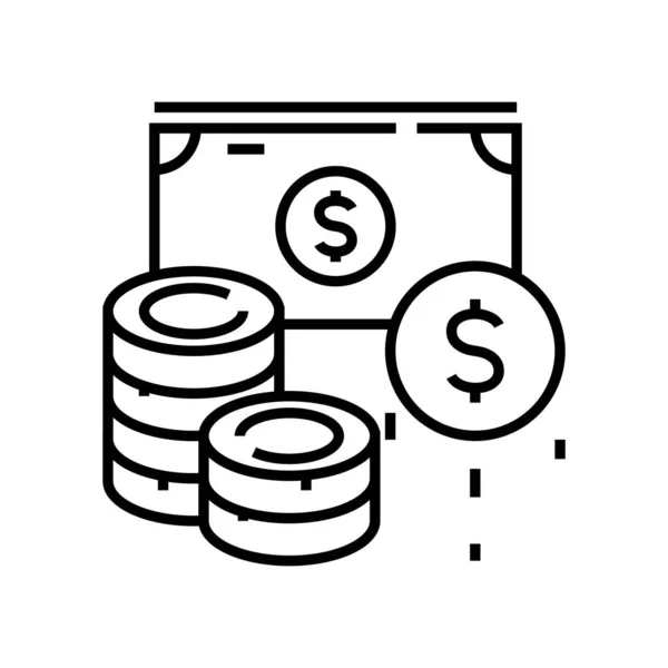 Financiële mogelijkheden lijn icoon, concept teken, schets vector illustratie, lineair symbool. — Stockvector