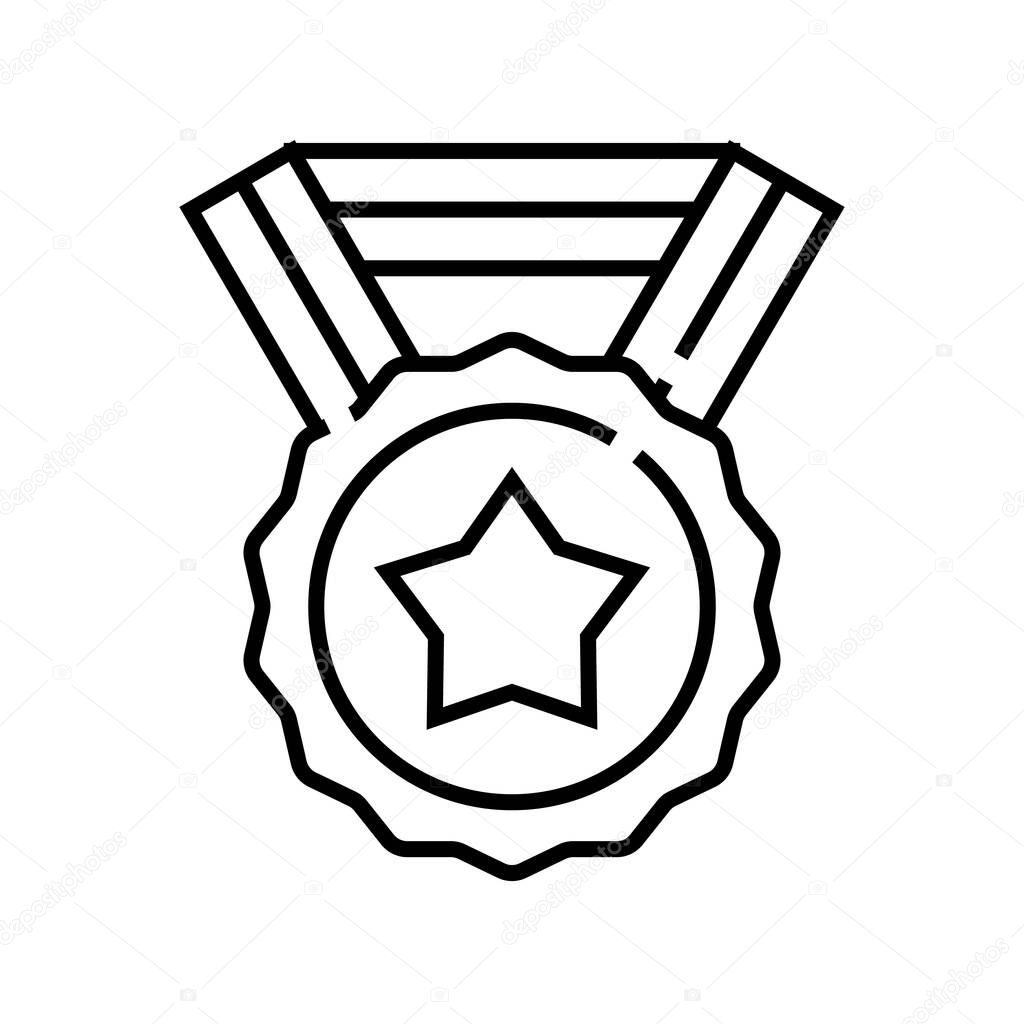 Game rewards line icon, concept sign, outline vector illustration, linear symbol.