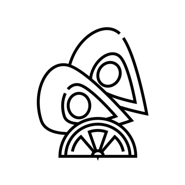 Fischlinien-Symbol, Konzeptzeichen, Umrissvektorillustration, lineares Symbol. — Stockvektor
