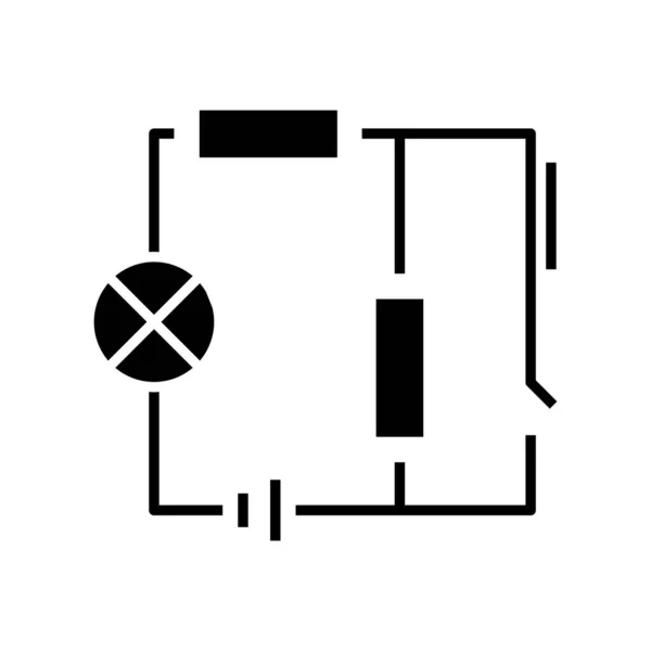 Schéma de classe icône noire, illustration de concept, symbole plat vectoriel, signe glyphe . — Image vectorielle