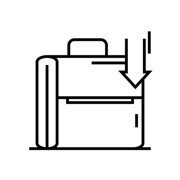 Icono de línea de archivos ocultos, signo de concepto, ilustración de vectores de contorno, símbolo lineal . — Archivo Imágenes Vectoriales