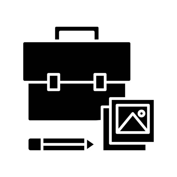 Business design svart ikon, begrepp illustration, vektor platt symbol, glyf tecken. — Stock vektor
