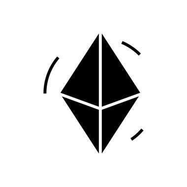 Parlak fikir siyah simge, konsept çizim, vektör düz sembol, kabartma işareti.