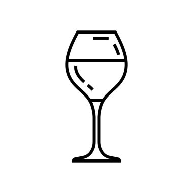 Cam çizgi simgesi, kavram işareti, ana hatlı vektör çizimi, doğrusal sembol.