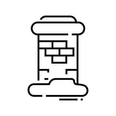 House metro hattı simgesi, kavram işareti, ana hatlı vektör çizimi, doğrusal sembol.