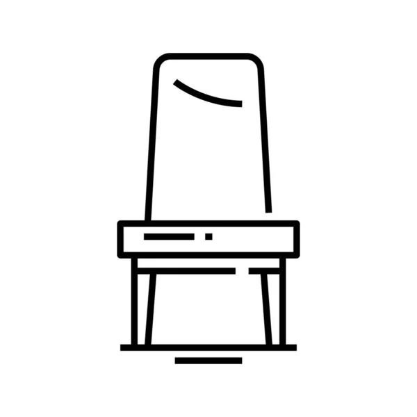 Icône de ligne de chaise haute, signe de concept, illustration vectorielle de contour, symbole linéaire . — Image vectorielle