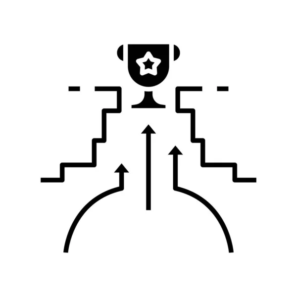 Coupe d'affaires icône noire, illustration de concept, symbole plat vectoriel, signe de glyphe . — Image vectorielle
