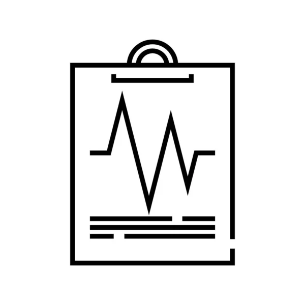 Icona grafica della linea dati, segno concettuale, illustrazione vettoriale di contorno, simbolo lineare . — Vettoriale Stock