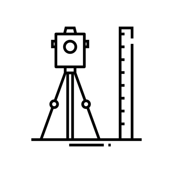 측지선 아이콘, 컨셉트 사인, 윤곽 벡터 일러스트, 선형 심볼. — 스톡 벡터