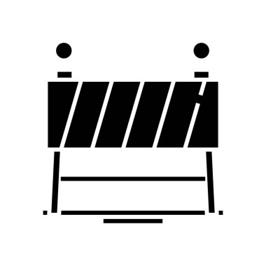 Bina yapılandırması siyah simge, konsept çizim, vektör düz sembol, kabartma işareti.