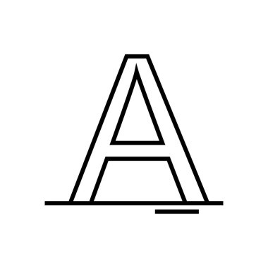 Grafik tasarım çizgisi simgesi, konsept işareti, taslak vektör çizimi, doğrusal sembol.