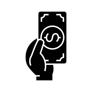 Nakit siyah simge, konsept illüstrasyon, vektör düz sembol, sembol işareti.