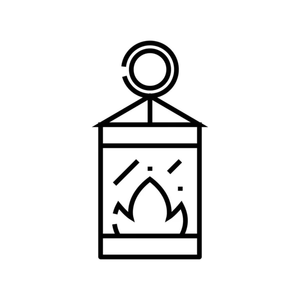 Gyújtóforrás ikon, fogalom jel, körvonalvektor illusztráció, lineáris szimbólum. — Stock Vector