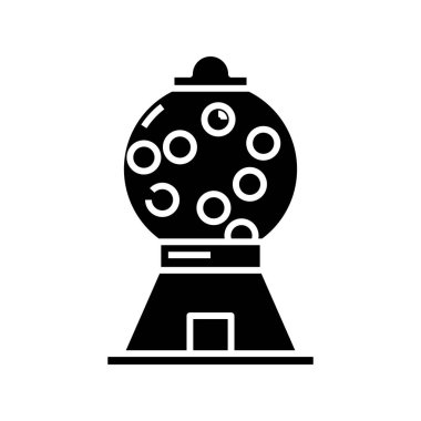 Noel topu simgesi, konsept illüstrasyon, vektör düz sembol, kabartma işareti.