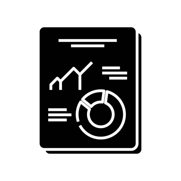 Grafy černá ikona, koncept ilustrace, vektorový plochý symbol, znak glyf. — Stockový vektor
