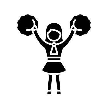 Amigo siyah ikonu, konsept illüstrasyon, vektör düz sembol, sembol işareti.