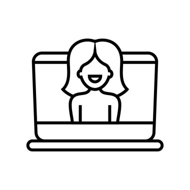 Büyüyen potansiyel çizgi simgesi, kavram işareti, özet vektör çizimi, doğrusal sembol.