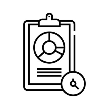 Grafik çizgisi simgesi, konsept işareti, taslak vektör çizimi, doğrusal sembol.
