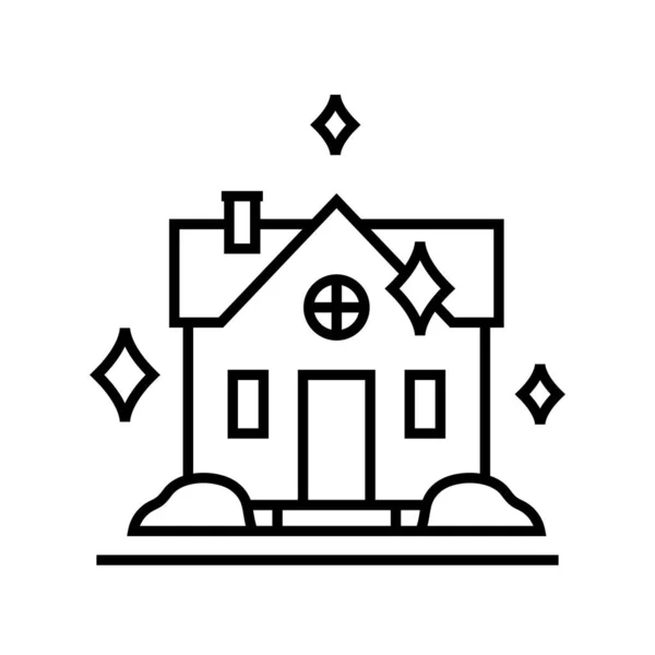 Значок Хоусекельсинга, знак концепции, векторная иллюстрация контура, линейный символ . — стоковый вектор
