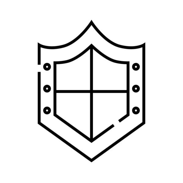 Значок лінії охорони, знак концепції, контурна векторна ілюстрація, лінійний символ . — стоковий вектор