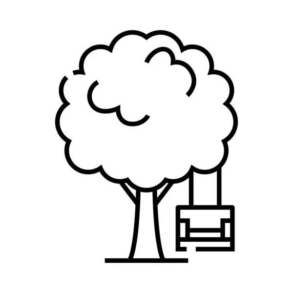 Gerden tree line icon, concept sign, outline vector illustration, linear symbol. — Stock Vector