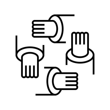 Çizgi simgesi, konsept işareti, taslak vektör çizimi, doğrusal sembol.