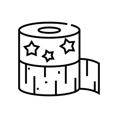 Tatil işaretleri çizgi simgesi, kavram işareti, taslak vektör çizimi, doğrusal sembol.