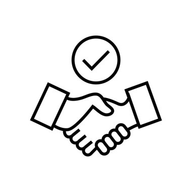 El sıkışma çizgisi simgesi, kavram işareti, dış hat vektör çizimi, doğrusal sembol.