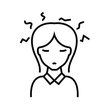 Başlık çizgisi simgesi, kavram işareti, özet vektör çizimi, doğrusal sembol.