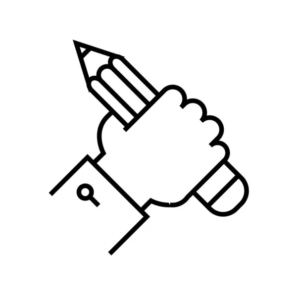Illustrator line icon, concept sign, outline vector illustration, linear symbol. — Stock Vector