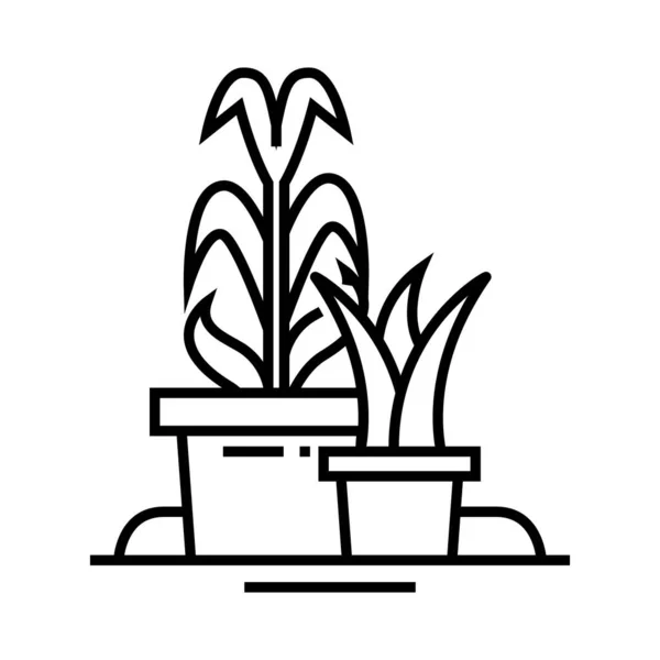 Strona główna Kwiaty linii ikona, znak koncepcyjny, zarys wektor ilustracja, symbol liniowy. — Wektor stockowy