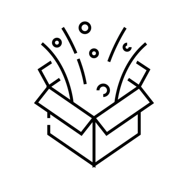 Urlaub Verpackungslinie Symbol, Konzept Zeichen, Umriss Vektor Illustration, lineares Symbol. — Stockvektor