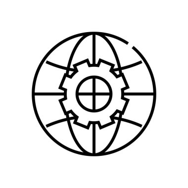 Genel ayarlar çizgisi simgesi, konsept işareti, özet vektör çizimi, doğrusal sembol.