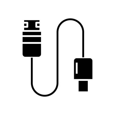 Bağlantı aracı siyah simge, konsept illüstrasyon, vektör düz sembol, kabartma işareti.