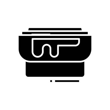 Renk kutusu simgesi, konsept illüstrasyon, vektör düz sembol, kabartma işareti.