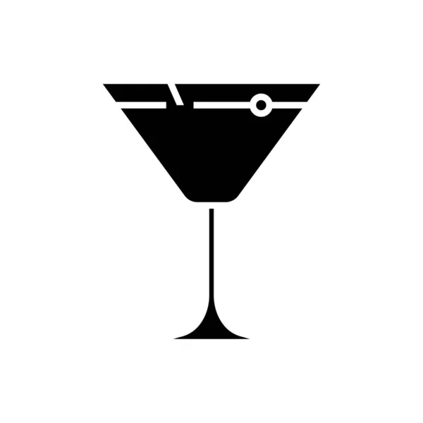 Kokteyl cam simgesi, konsept illüstrasyon, vektör düz sembol, sembol işareti. — Stok Vektör