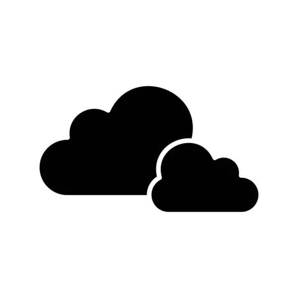 Icône noire nuage, illustration de concept, symbole plat vectoriel, signe glyphe . — Image vectorielle
