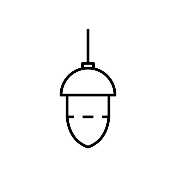 Icône de ligne de lampe, signe conceptuel, illustration vectorielle de contour, symbole linéaire . — Image vectorielle