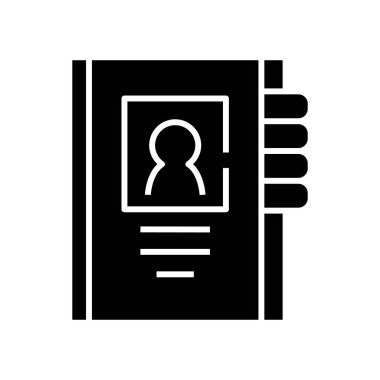 Kişiler siyah simge, konsept illüstrasyon, vektör düz sembol, kabartma işareti.