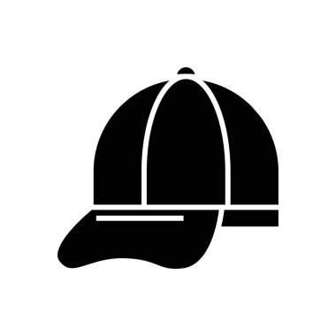 Kupa siyah simgesi, konsept illüstrasyon, vektör düz sembol, sembol işareti.