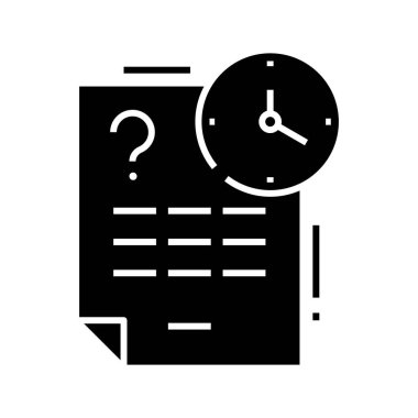 Control work black icon, concept illustration, vector flat symbol, glyph sign.